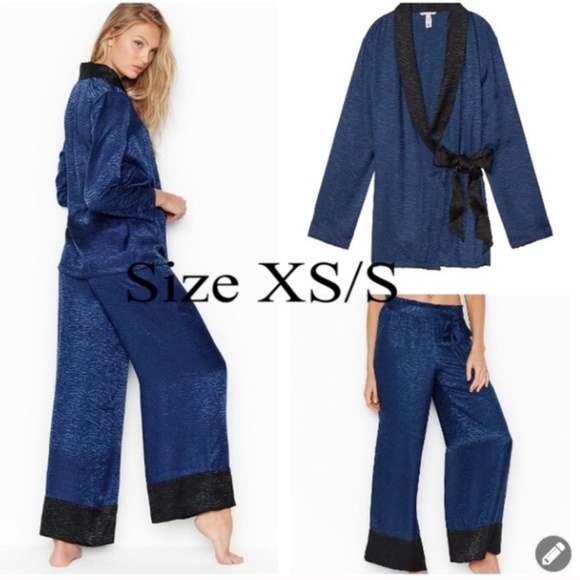 Victoria Secret Satin Limited Collection Luxury Zebra Pajama Set S/XS